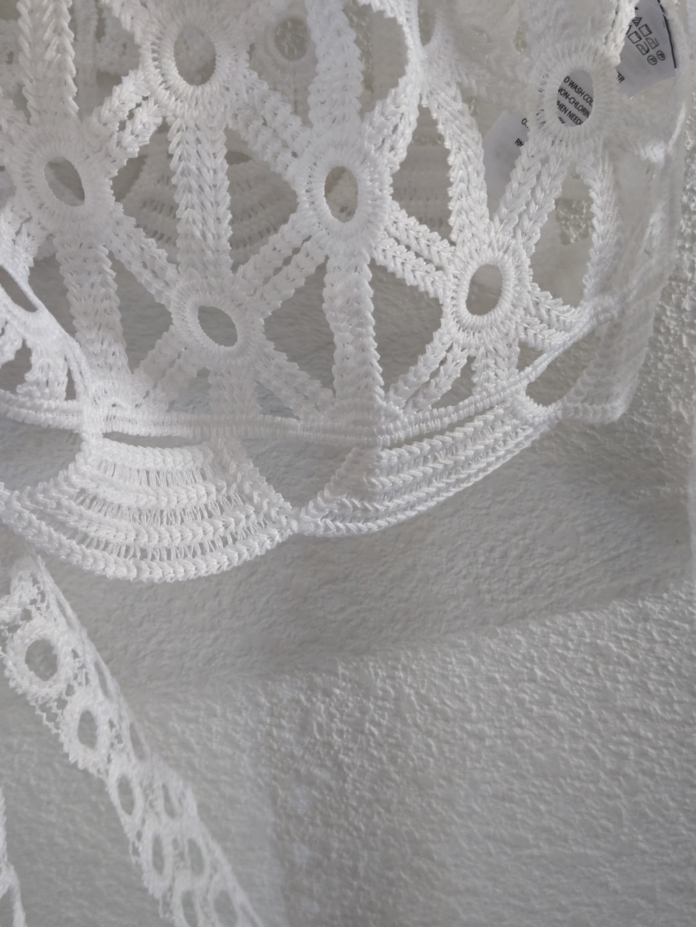 Rachel Zoe White Crochet Tie-Front Cardigan - Picture 8 of 9